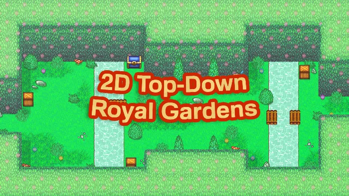 2d topdown tileset Royal Gardens