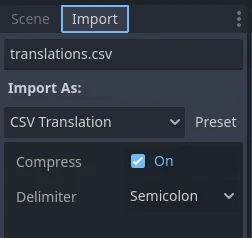 import translation csv