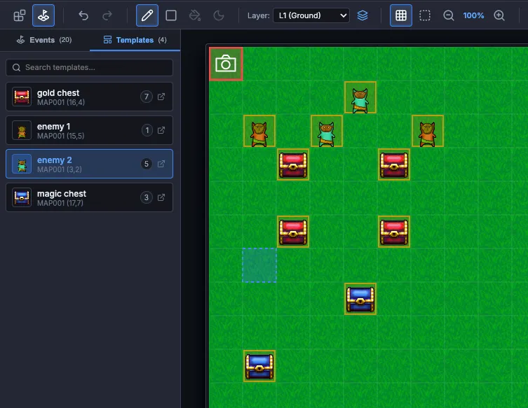 RPG Weaver event templates